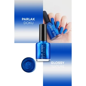 Alix Avien Sedefli Saks Mavi Oje 34 - Yüksek Pigmentli Uzun Süreli Kalıcılık Hızlı Kuruma - Nail Lacquer 34