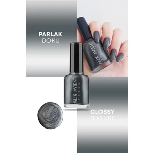 Alix Avien Sedefli Gri Oje 35 - Yüksek Pigmentli Uzun Süreli Kalıcılık Hızlı Kuruma - Nail Lacquer 35
