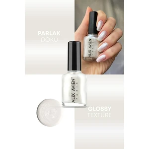 Alix Avien Sedefli Beyaz Oje 28 - Yüksek Pigmentli Uzun Süreli Kalıcılık Hızlı Kuruma - Nail Lacquer 28