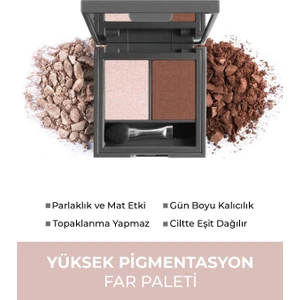 Göz Farı - Duo Eyeshadow 206 Power Of Pearls &Creamy Brown 3 g