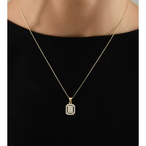 ÇGK Kuyumculuk 8 Ayar Altın Baget Kolye CGKKLY008 – İnce Baget Tasarım | Gold / Rose / Beyaz Altın Seçenekli