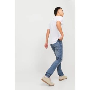 Jack & Jones Erkek Jjıglenn Düşük Bel Slim Fit Jean Pantolon 12258826 Mavi