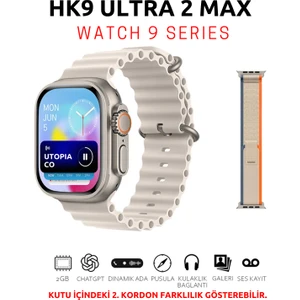 Wearfit Pro Hk9 Ultra 2 Amoled Ekran 2.12INÇ Son Sürüm Çift Kordon Arama Bluetooth Bildirim