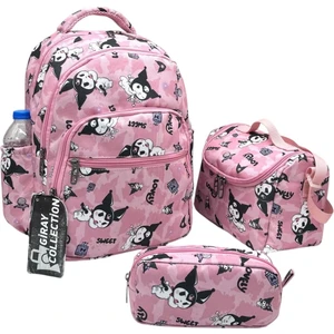 Karakter Desenli Kız Ilk Okul Çantası Kız Ilkokul Çantası Pudra