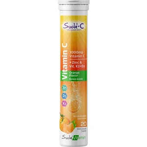 Suda Vitamin Suda-C Vitamin C Orange 20 Efervesan Tablet