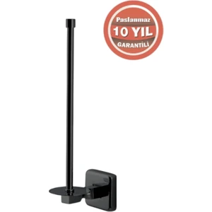 Çelik Banyo Paslanmaz Pirinç Kumru 2’li Yedek Kağıtlık Mat Siyah