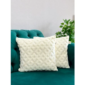 2'li Set Bohem Özel Tasarım Punch Panç Desen Dekoratif Kırlent Kılıfı  Aynı Renk 43 x 43  cm