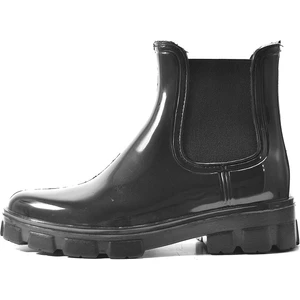 Onlo Ayakkabı RN.111 Siyah Casual Lastikli Plastik Kadın Yağmur Bot Çizme