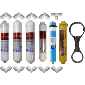 Veluda Su Arıtma Sistemleri Kapalı Kasa Su Arıtma Cihazı Inline Filtre Takımı 6'lı Set ve Bağlantı Dirsekleri