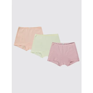 Civil Girls Kız Çocuk 3'lü Boxer Set 2-10 Yaş Pembe