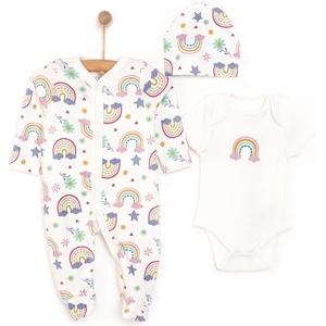 Hellobaby Kız Tulum-Body-Şapka Kız Bebek
