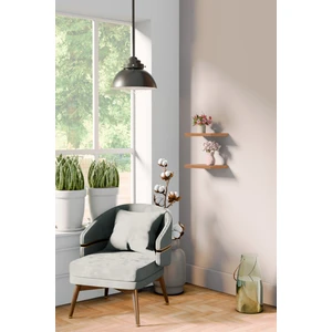 20 cm 2li Safir Meşe Mdf Uçan Duvar Rafı Gizli Bağlantı Çiçeklik