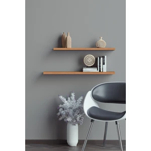 50 Cm 60 Cm 2li Safir Meşe Mdf Uçan Duvar Rafı Gizli Bağlantı Kitaplık