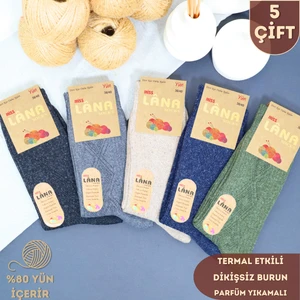 Kral Socks Kadın Kışlık Lambswool Kadınlar Için Termal Etkili Dikişsiz Yün Çorap