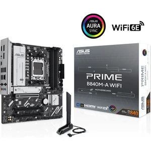 Prıme B840M-A Wıfı Amd B840 Am5 Ddr5 7600 2xdp HDMI 3x M2 Usb3.2 Wifi 6e + Bt Aura Rgb 2.5gbit Lan Matx