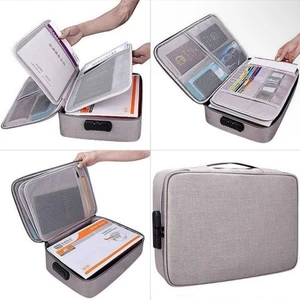 One Kado - Organizer Çantası, Evrak Pasaport Saklama Düzenleyici Çanta Kilitli Seyahat