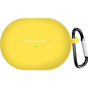 Huawei Freebuds Pro 4 Kılıf Askılı Mat Silikon Sarı
