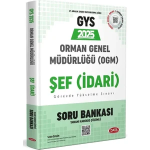 Data Yayınları 2025 GYS Orman Genel Müdürlüğü Şef Soru Bankası Çözümlü Görevde Yükselme