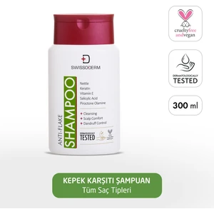 Kepek Karşıtı Şampuan, Salisilik Asit, Kepeğe Karşı Tuzsuz, Sülfatsız, Vegan, 300ML