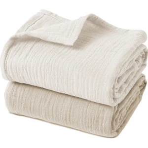 Çok Amaçlı Müslin Örtü & Battaniye 2'li Set %100 Pamuk Oeko-Teks Sertifikalı 80X80 cm