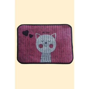 Desenli Renkli Elekli Kedi Tuvalet Önü Paspası 60 x 45 cm