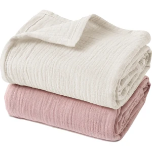 Çok Amaçlı Müslin Örtü & Battaniye 2'li Set %100 Pamuk Oeko-Teks Sertifikalı 80X80 cm