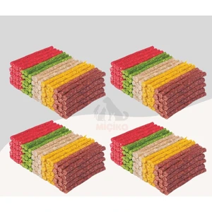Köpekler Için 100LÜ Renkli Munchy Diş Sağlığı Ödül Çubuğu 4 Paket