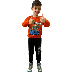 Kumrunun Dünyası Minecraft Baskılı Erkek Çocuk Alt Üst Takım