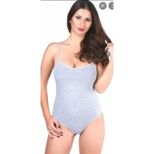 Bayan Ip Askılı Çıtçıtlı Body Gri - L