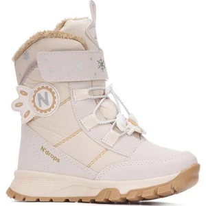 Suya Soğuğa Aşınmaya Dayanıklı, Kürklü, Ortopedik Taban Cırtlı Kar Botu -Bej