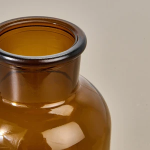 Deco Scandinavian Cam Vazo - Amber - 20X10 cm