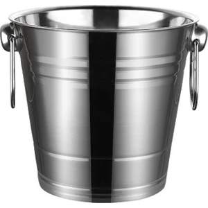 Weather Forecast Çelik Şampanya Kovası 6 L Tek Cidarlı Kulplu Buz Kovası Buzluk CIN921