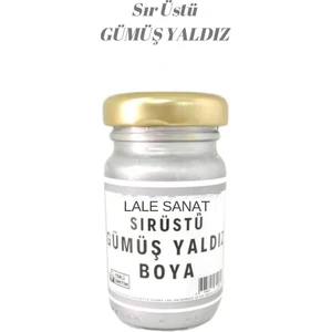 Lale Sanat Sır Üstü Gümüş Yaldız Boya 50 gr (Çini-Seramik-Cam-Porselen Vb.)