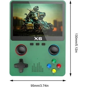 X6 Sub 3,5 Inç Hd Retro Mini Taşınabilir El Atari Klasik 10000 Oyun Konsolu Televizyon Atarisi