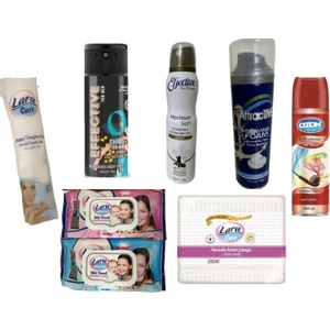 Kozmetik Sepeti - Deodorant, Islak M., Traş Köpüğü, Kulak Ç., Makyaj Pedi, Temizleyici Sprey