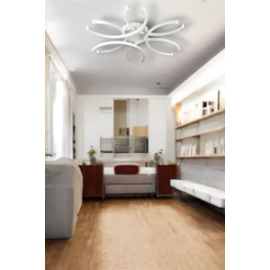 Levora Modern Tasarım - Salon - Mutfak - Yatak Odası Beyaz Renk Beyaz Işıklı LED Avize