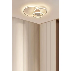 Sole Modern Tasarım Beyaz Renk Salon - Mutfak - Hol Beyaz LED 3 Lü Avize