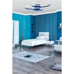 Sole Modern Tasarım Mavi Renk Salon - Mutfak - Çocuk Odası Beyaz LED 3 Lü Avize