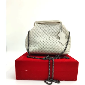 Bag Bar Kadın Krem Deri El Çantası