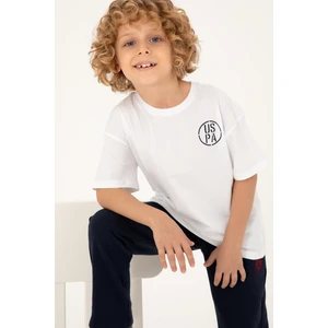 U.S. Polo Assn. Erkek Çocuk Beyaz Tişört 50298981-VR013