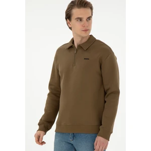U.S. Polo Assn. Erkek Haki Sweatshirt 50298265-VR027