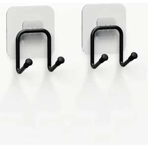Yapışkanlı 2 Adet Çift Kancalı Banyo Mutfak Askısı Metal Askılık Duvar Askı Organizer