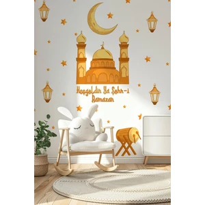 Hoşgeldin Ya Şehri Ramazan Temalı Özel Renklerde Özel Tasarım Ramazanı Şerif Sticker Seti