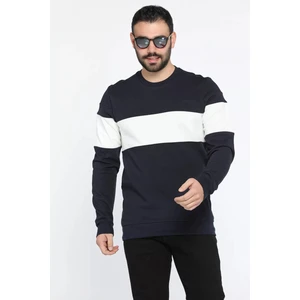 Mishar İtalia Bisiklet Yaka Renk Garnili Erkek Sweatshirt
