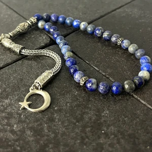 Sertifikalı Lapis Lazuli 6mm 33LÜK Doğal Taş Tesbih