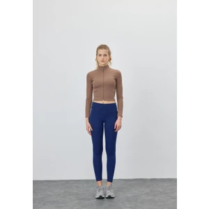 Kadın Vizon Yarım Balıkçı Crop Hırka