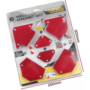 Dünya Magnet 6'lı Manyetik Gönye Kaynak Tutucu Mıknatıs 6'lı Set Kaynak Gönyesi Mıknatısı