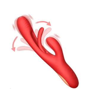Pembe Tilki Modern 3 Modlu Rabbit Vibrator Kırmızı