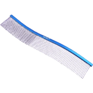 22CM Pet S Tipi Tarak Profesyonel Paslanmaz Çelik Pet Bakım Tarağı Yoğun Seyrek Dişler Köpek Kedi Temizleme Fırçası Tüy Alma Tarağı Renk: Eliptik Mavi / Boyut: 22CM (Yurt Dışından)