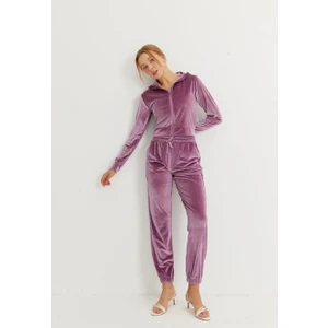 Kadın Gül Kurusu Kadife Takım